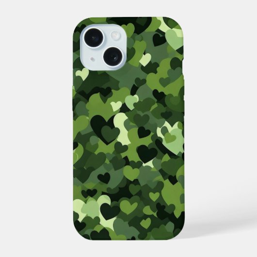 Hart Camouflage iPhone 15 Case (Achterkant)