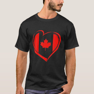 Hart Canada-dag Grappige Esdoornblad Hart Canadese T-shirt