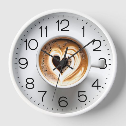 Hart cappuccino in witte beker (Voorkant)