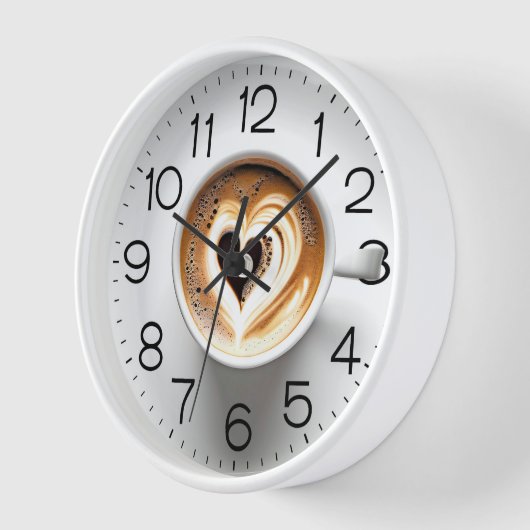 Hart cappuccino in witte beker (Hoek)