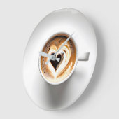 Hart Cappuccino in witte koffiekop Grote Klok (Hoek)