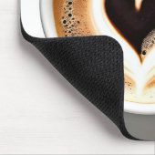 Hart Cappuccino in witte koffiekop Muismat (Hoek)