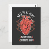 Hart Cardiology Echo Medical Student Cardioloog Briefkaart (Voorkant / Achterkant)