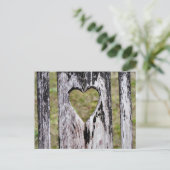 Hart Carved Wooden Stoel achteraan Briefkaart (Staand voorkant)