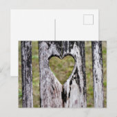 Hart Carved Wooden Stoel achteraan Briefkaart (Voorkant / Achterkant)