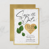 Hart Carving Save The Wedding Date Uitnodiging (Voorkant / Achterkant)