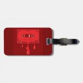 Hart Cassettebandje met smeltende druppels Bagagelabel (Achterkant horizontaal)