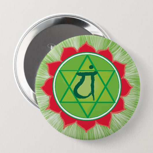 Hart Chakra Anahata Ronde Badge Ronde Button 4,0 Cm (Voorkant /achterkant)