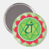 Hart Chakra Anahata ronde magneet (Voorkant / Achterkant)