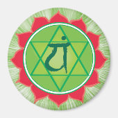 Hart Chakra Anahata ronde magneet (Voorkant)