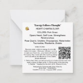 *~* Hart Chakra Elixir AP64 Stenen Notitiekaartje (Achterkant)