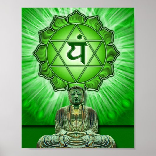 Hart chakra en Buddha Poster (Voorkant)