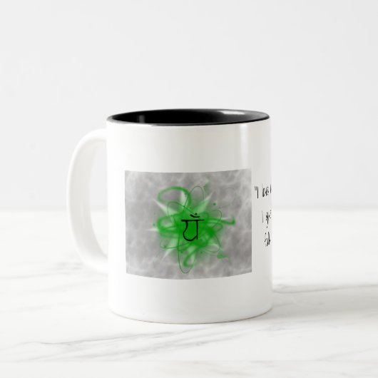 Hart Chakra Koffie mok met affirmaties (Voorkant links)