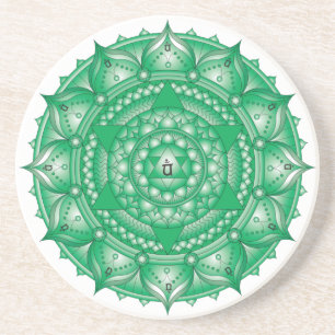 Hart Chakra Licht Mandala Onderzetter