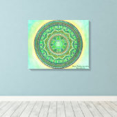Hart Chakra Mandala Canvas Kunst (Insitu (Houten vloer))
