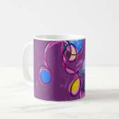 Hart Chakra (paarse versie) abstract koffiemok (Voorkant links)