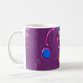 Hart Chakra (paarse versie) abstract koffiemok (Links)