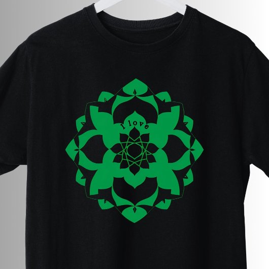 Hart Chakra Symbool Groene Anahata Yoga T-shirt