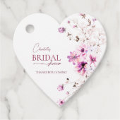 Hart Charmant Wildflower Ruby Roos Vrijgezellenfee Bedankjes Labels (Voorkant)