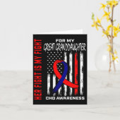 Hart Chd Bewustzijn Grote Kleindochter USA Vlag Kaart (Gele Bloem)