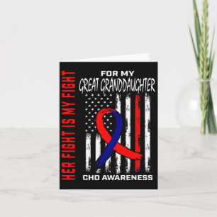 Hart Chd Bewustzijn Grote Kleindochter USA Vlag Kaart