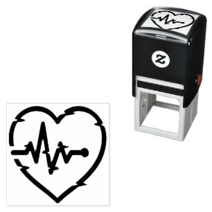 Hart Check Zelfinkt Rubber Stamp Zelfinktende Stempel