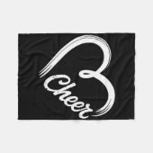 Hart Cheer Cheerleading Cheerleader Fleece Deken (Voorkant (Horizontaal))