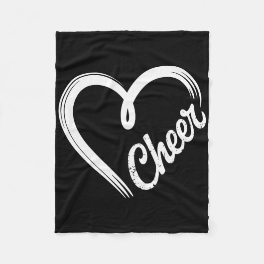 Hart Cheer Cheerleading Cheerleader Fleece Deken (Voorkant)