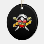 Hart Chef Life: banketbakker Keramisch Ornament (Links)