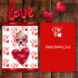 Hart Chihuahua Hond Liefhebber Valentijns Cadeau Feestdagenkaart