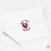 Hart chocolade liefde zoete snoep favoriet rood wi ronde sticker (Envelop)