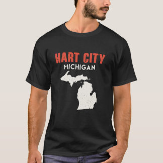 Hart City Michigan Verenigde Staten Reizen Michiga T-shirt