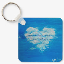 Hart Cloud Metal Circle Sleutelhanger, 2"