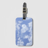 Hart Cloud Sky Leuk Leuk Leuk Modern Blauw Custom Bagagelabel (Voorkant (verticaal))