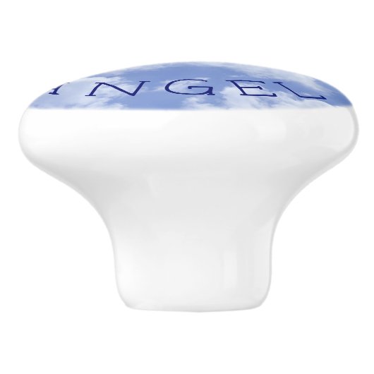 Hart Cloud Sky Leuk Leuk Leuk Modern Blauw Custom  Keramische Knop (Zijkant)