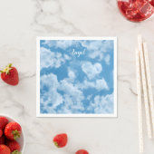 Hart Cloud Sky Leuk Leuk Leuk Modern Blauw Custom  Servet (Insitu)