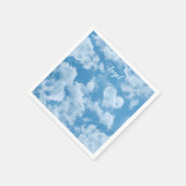Hart Cloud Sky Leuk Leuk Leuk Modern Blauw Custom  Servet (Hoek)