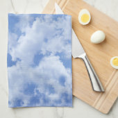 Hart Cloud Sky Leuk Leuk Leuk Modern Blauw Custom Theedoek (Quarter Fold)