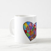 Hart Collage 11 oz Klassieke witte Mok (Voorkant links)