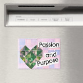 Hart Collage Kunst Roze Paars Boho Romantisch Magneet (Insitu (Vaatwasser))