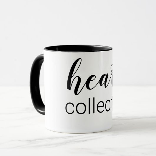 Hart Collector, Zwart-wit Mok (Voorkant links)