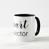 Hart Collector, Zwart-wit Mok (Voorkant rechts)