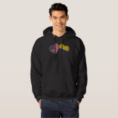Hart Colombiaanse Amerikaanse vlag Patriottische f Hoodie (Voorkant volledig)