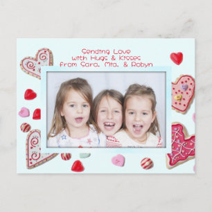 Hart Cookies Foto Valentijn Family Briefkaart