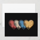 hart Cool Retro Valentijnsdag Cadeaus Bedankkaart (Voorkant / Achterkant)