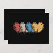  hart Cool Retro Valentijnsdag Cadeaus Briefkaart (Voorkant / Achterkant)