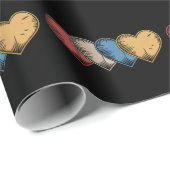  hart Cool Retro Valentijnsdag Cadeaus Cadeaupapier (Rol Hoek)