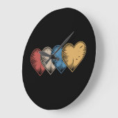  hart Cool Retro Valentijnsdag Cadeaus Grote Klok (Hoek)