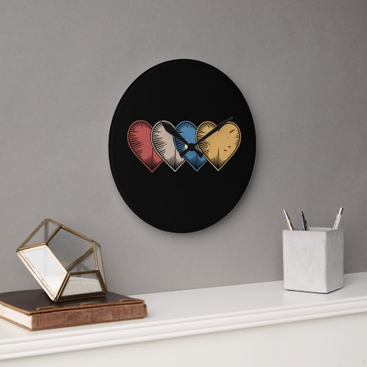  hart Cool Retro Valentijnsdag Cadeaus Grote Klok (Kantoor)