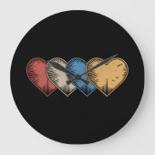  hart Cool Retro Valentijnsdag Cadeaus Grote Klok (Voorkant)